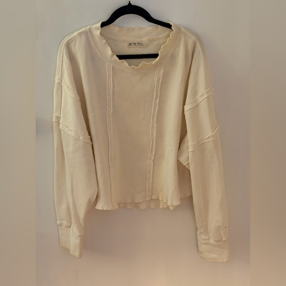 Free People Cream Long Sleeve Thermal